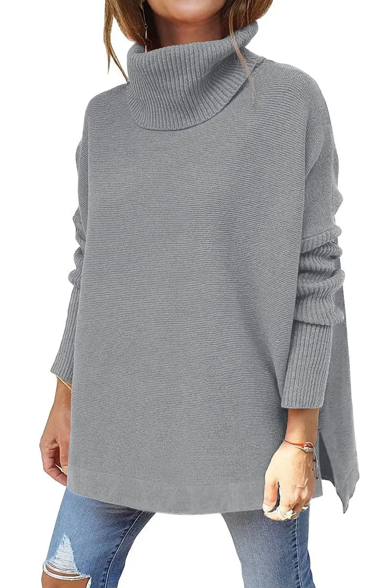 AMBER | HIGH NECK KNITTED SWEATER