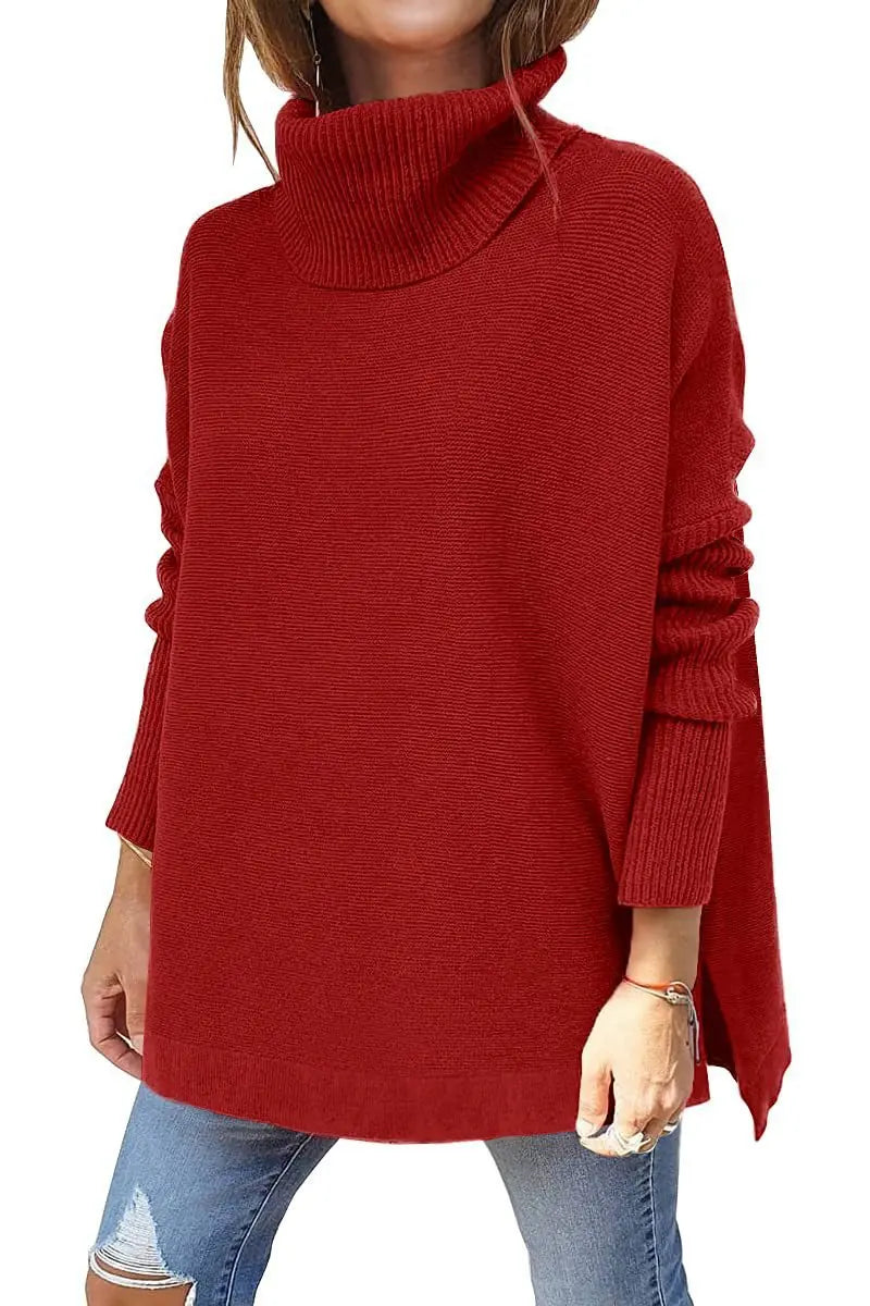 AMBER | HIGH NECK KNITTED SWEATER