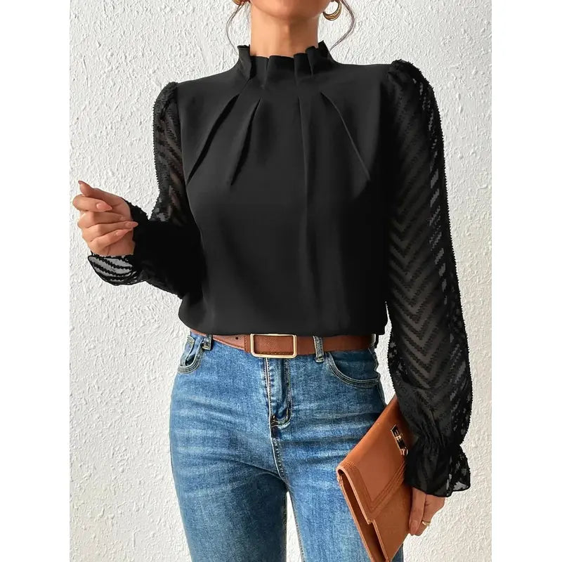 VICTORIA | HALF-NECK BLOUSE