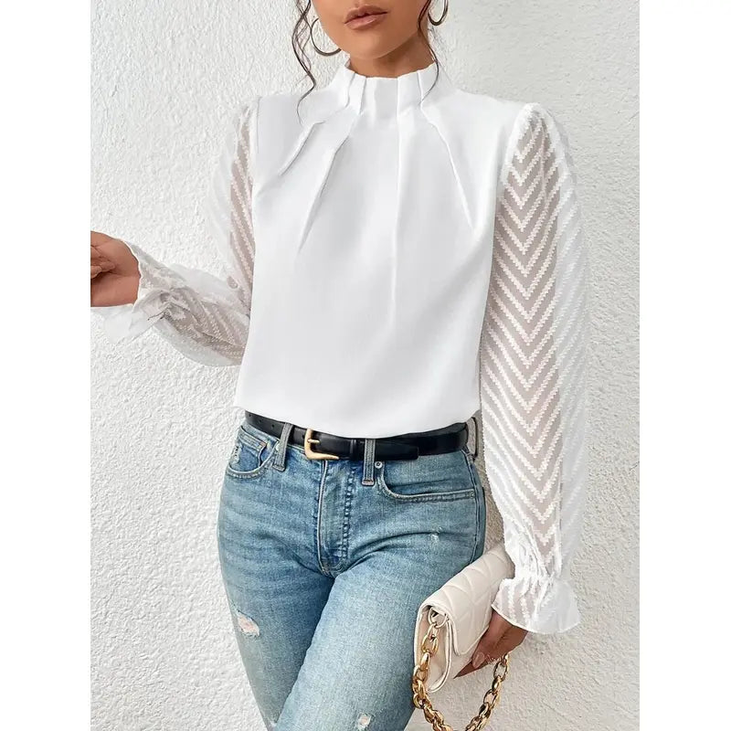 VICTORIA | HALF-NECK BLOUSE